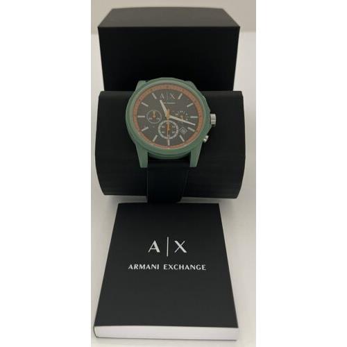 Armani Exchange Outerbanks Mens Chronograph Watch with Black Silicon Band  AX1348 - Armani Exchange watch - 723763297592 | Fash Brands