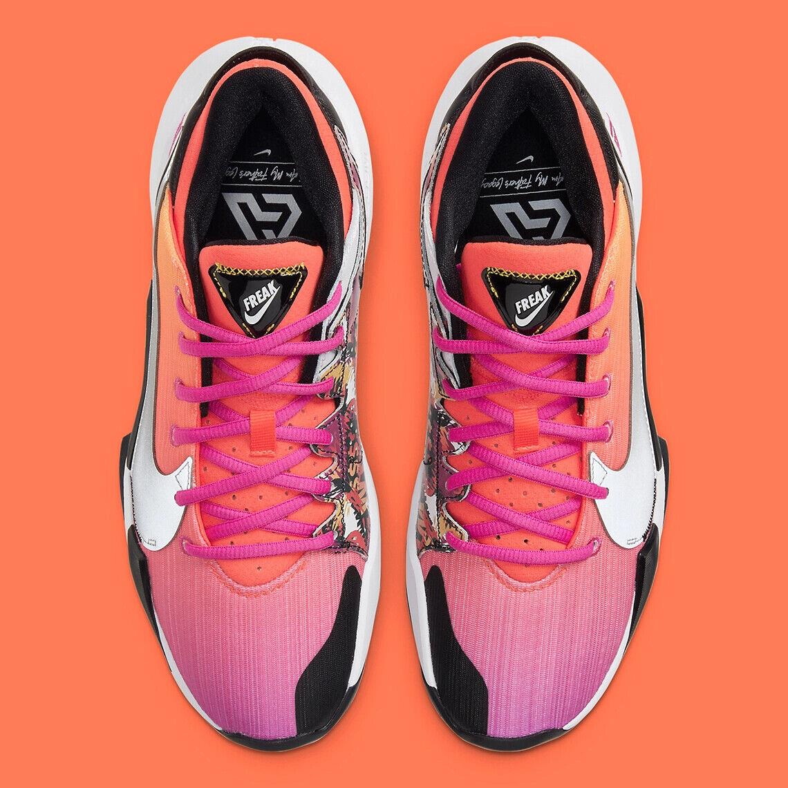 Nike shoes FREAK - Bright Crimson/Fire Pink/White/Black 2