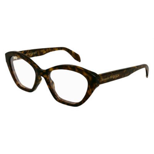 Alexander Mcqueen AM0360O Women Eyeglasses Havana Oval 52mm