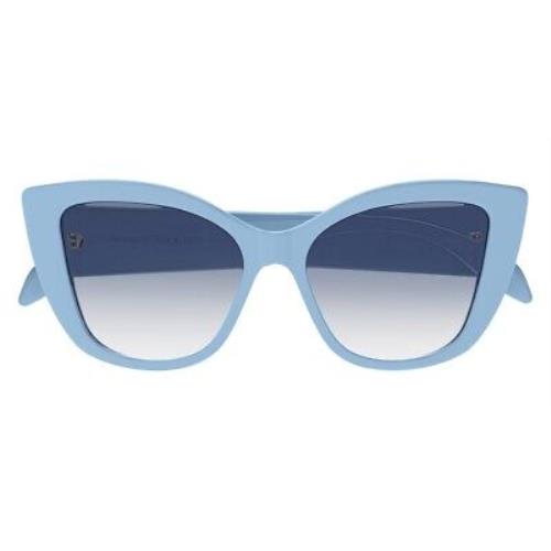 Alexander Mcqueen AM0347S Sunglasses Cat Eye 54mm - Frame: Light-Blue / Light Blue Gradient, Lens: Light Blue Gradient