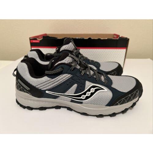 Saucony Grid Raptor TR 2 Running Trail Shoes Men`s 11 Black Blue Grey S25427-5