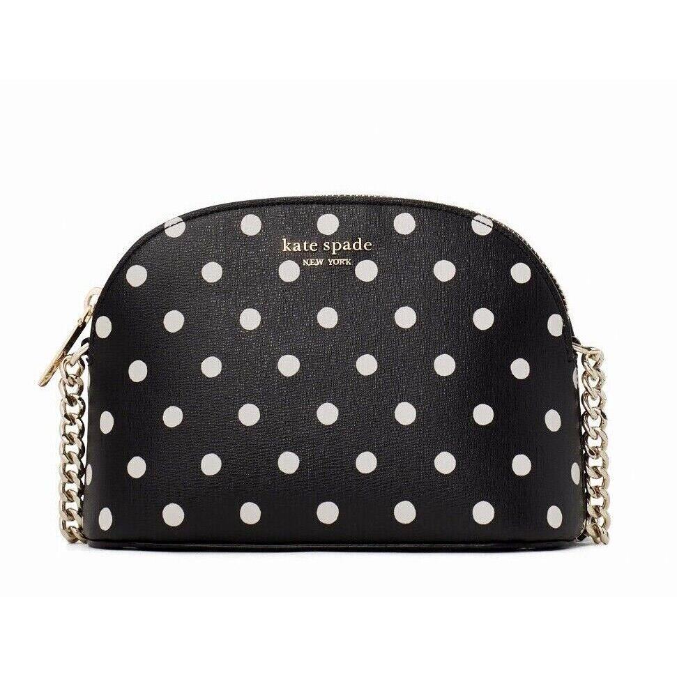 New Kate Spade Spencer Sunshine Dot Small Dome Crossbody Black Multi