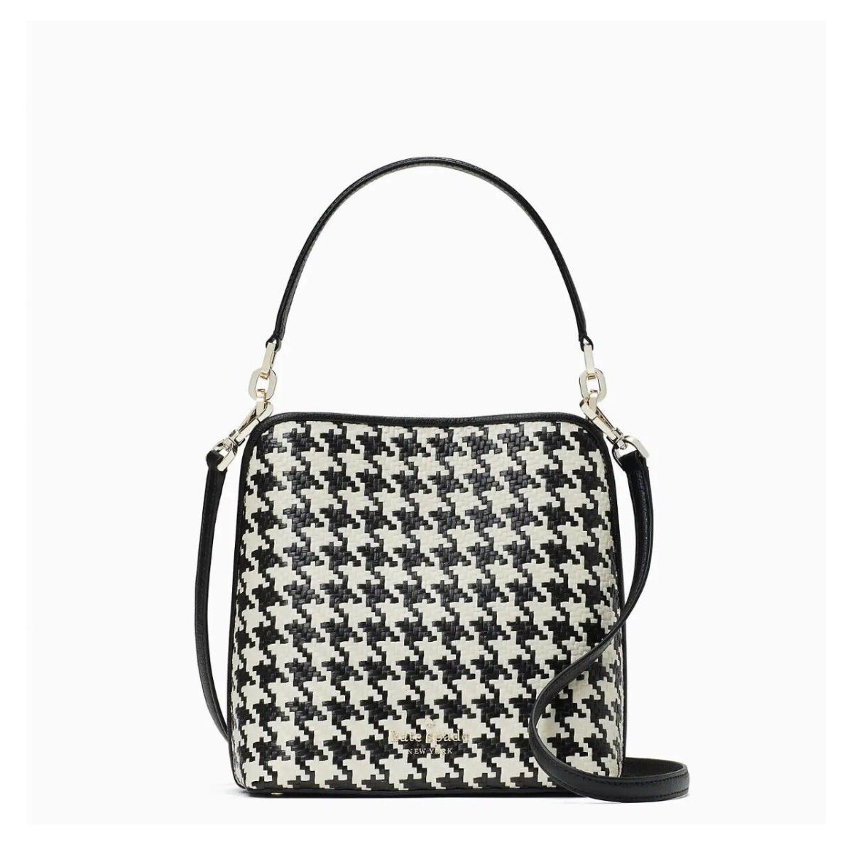 Kate Spade Darcy Houndstooth Bucket Small Bag Retail