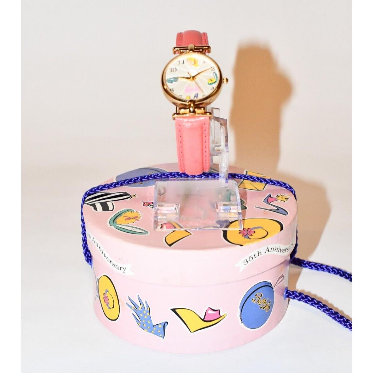 Vtg 1994 Barbie 35th Anniversary Fossil Watch in Hat Box w/ Coa Mint Rare