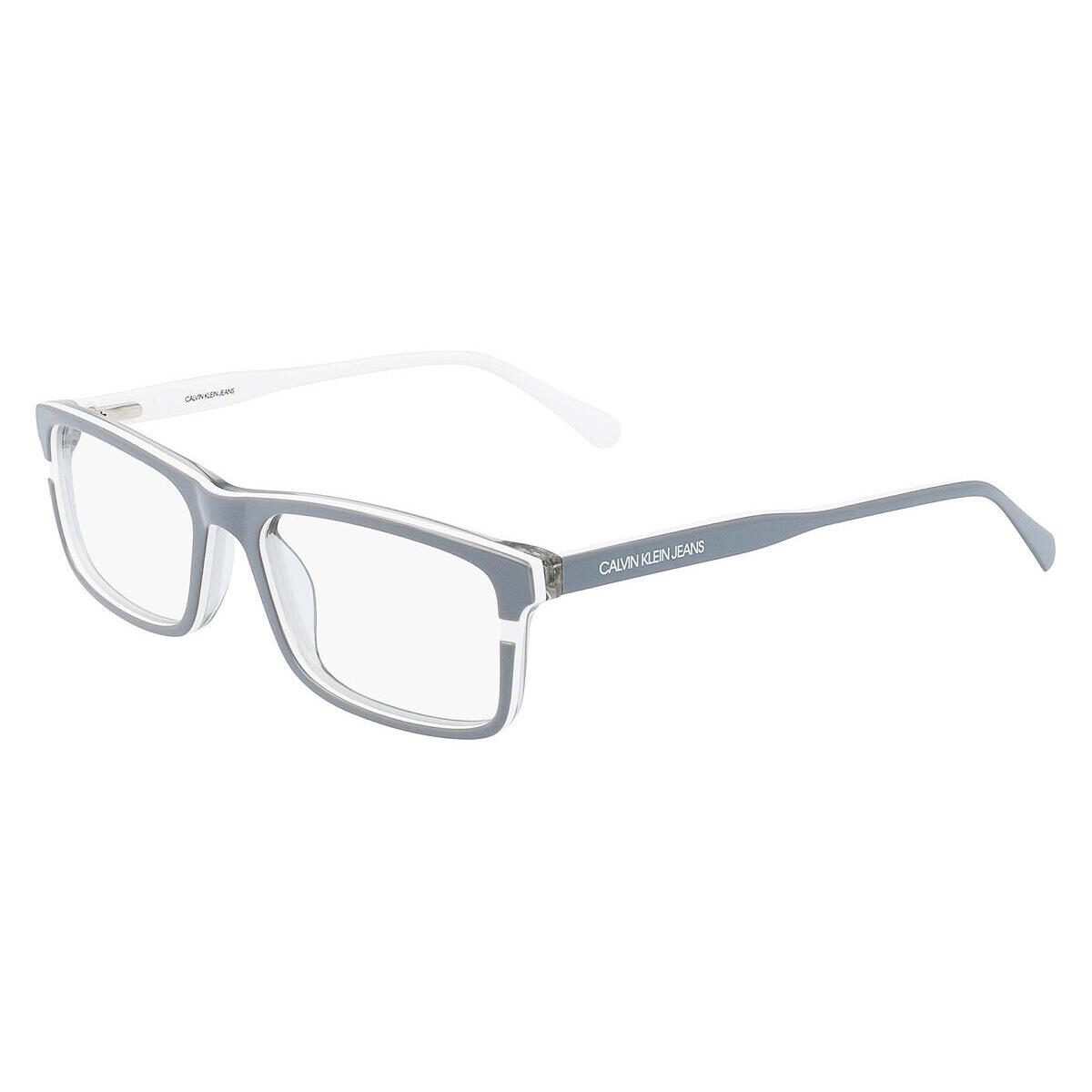 Calvin Klein CKJ20640 Eyeglasses Men Gray/white Rectangle 54 - Frame: Gray/White, Lens: Demo