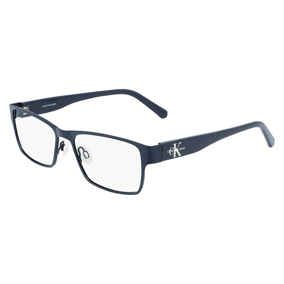 Calvin Klein CKJ20400 Eyeglasses Men Matte Navy Rectangle 55