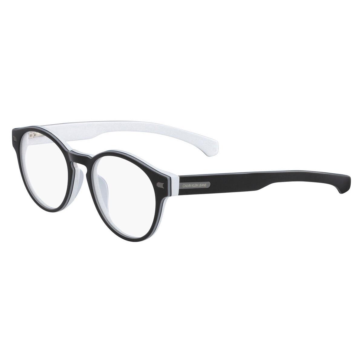 Calvin Klein CKJ300 Eyeglasses Men Black Round 47mm