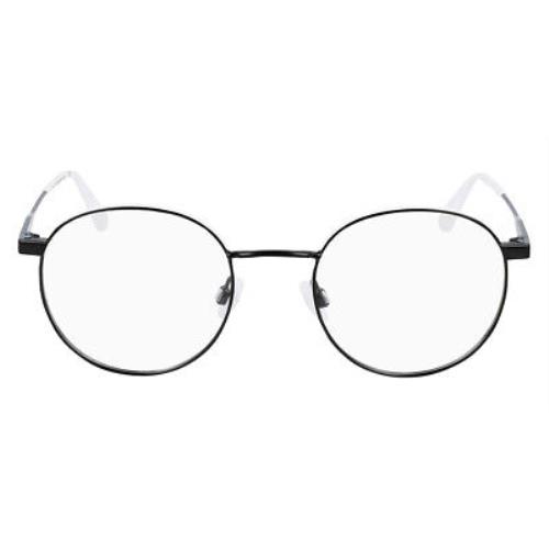 Calvin Klein CKJ21215 Eyeglasses Unisex Black/white Round 49
