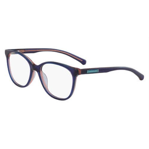 Calvin Klein CKJ305 Eyeglasses Women Crystal Blue Oval 54mm