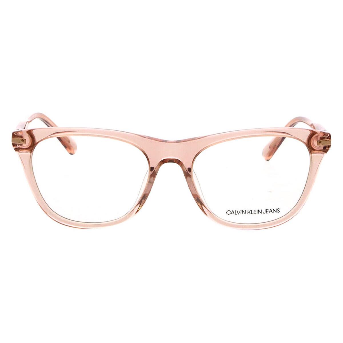 Calvin Klein CKJ19525 Eyeglasses Crystal Blush Rectangle 52mm