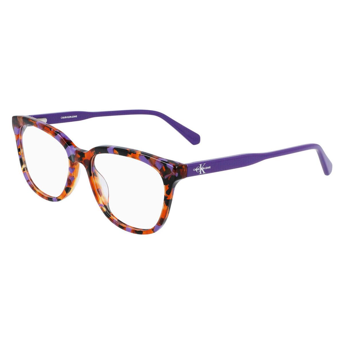 Calvin Klein CKJ21607 Eyeglasses Purple Tortoise Square 53mm - Frame: Purple Tortoise, Lens: