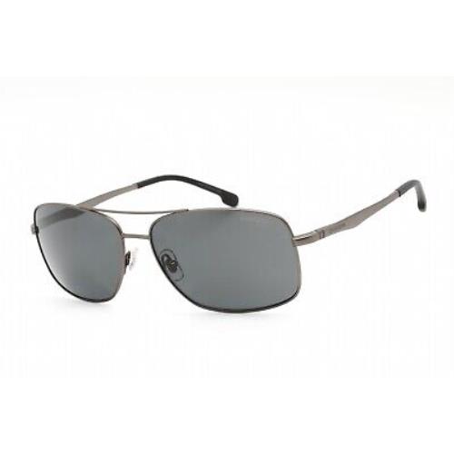 Carrera 8040/S R80 M9 Sunglasses Matte Ruthenium Frame Gray Polarized Lens 60mm