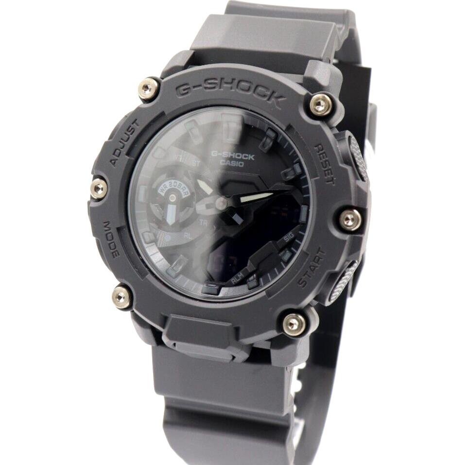 Casio G-shock Carbon Core Guard Black Chrono Watch 47mm GA2200BB-1A