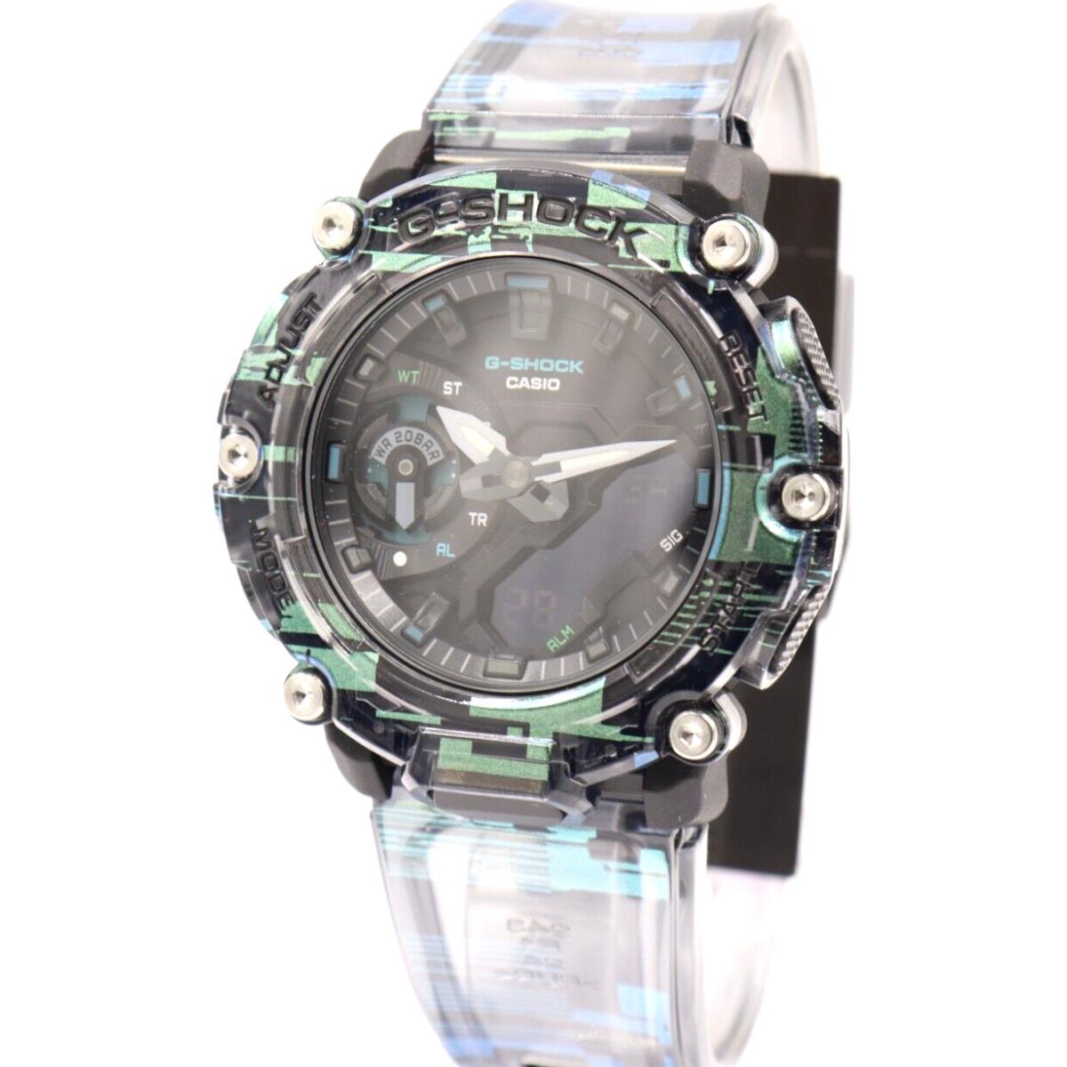 Casio G-shock Carbon Core Guard Translucent Chrono Watch 50mm GA2200NN-1A