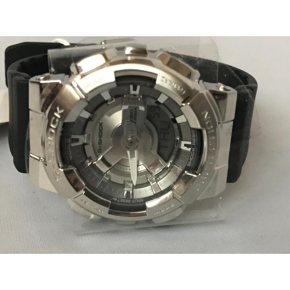 Casio G-shock GMS110-1A Analog-digital Silver Dial Black Strap Women`s Watch