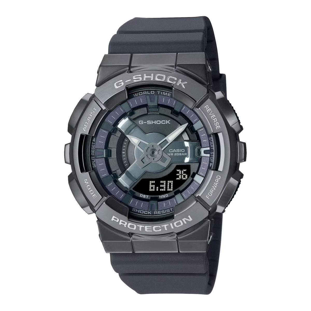 Casio G-shock Analog-digital Metallic Gray Accents Women`s Watch GMS110B-8A