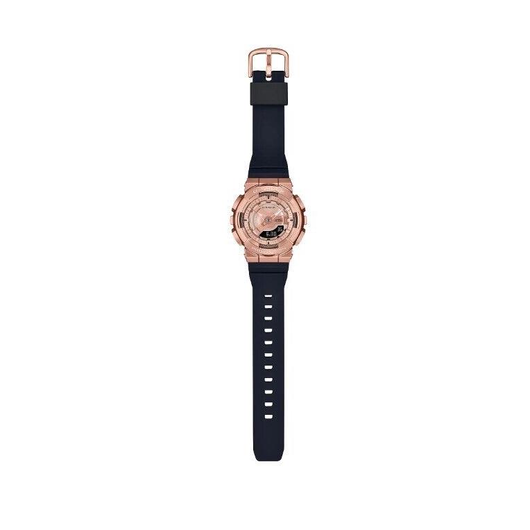 Casio G-shock Analog-digital Pink Gold Dial Black Band Women`s Watch GMS110PG-1A