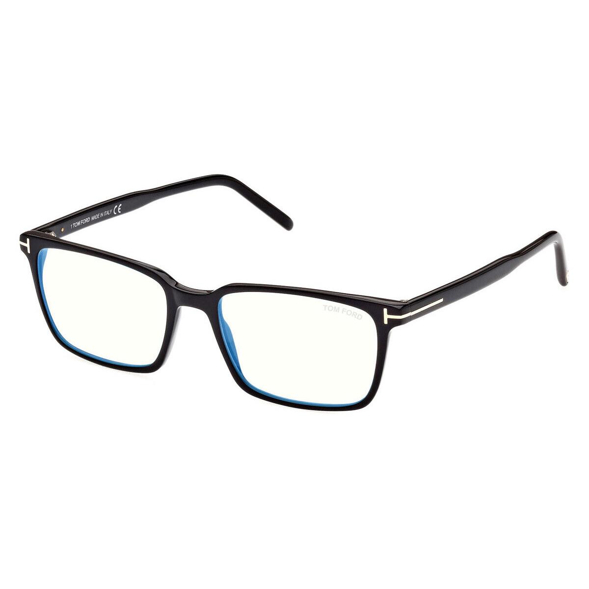 Tom Ford FT5802-B Eyeglasses Shiny Black/t Logo 53mm