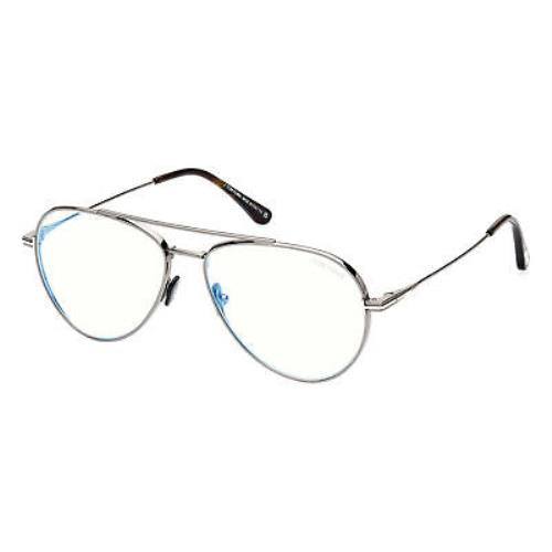 Tom Ford FT5800B-008-56 Shiny Gunmetal Blue Light Eyeglasses