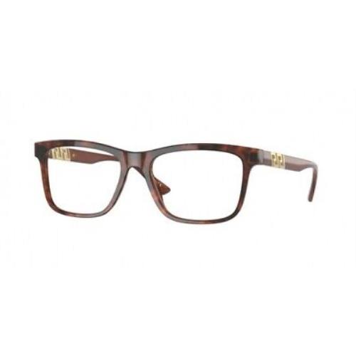 Versace VE3319-5354-53 Havana Monogram Print Eyeglasses