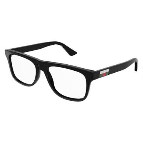 Gucci GG1117O Eyeglasses Men Black Rectangle 56mm