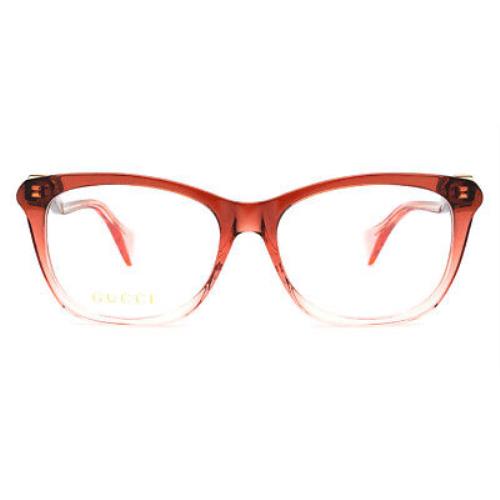 Gucci GG1012O Eyeglasses Women Burgundy Square 54mm
