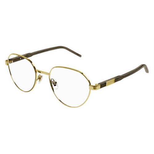 Gucci GG1162O Eyeglasses Men Brown Round 51mm