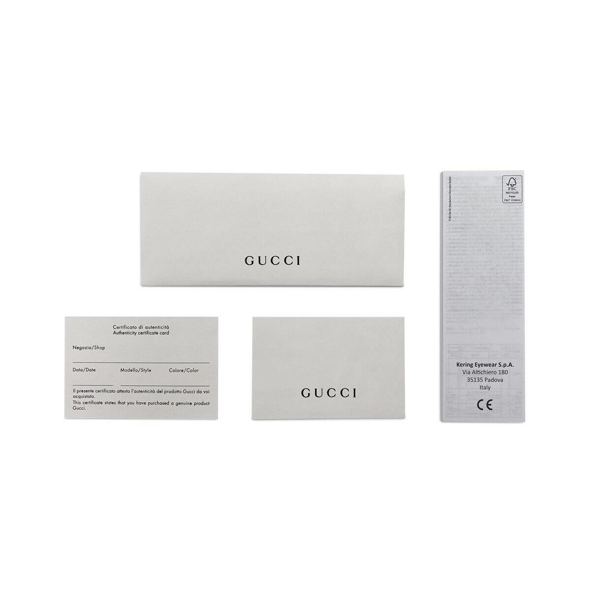 Gucci GG1061OA Eyeglasses Women Silver Rectangle 54mm