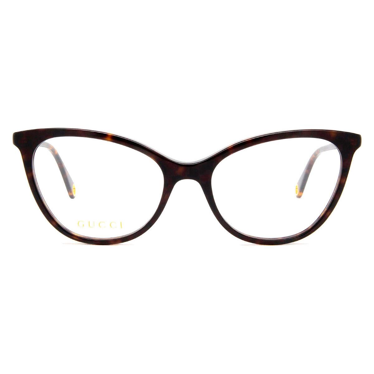 Gucci GG1079O Eyeglasses Women Havana Cat Eye 54mm