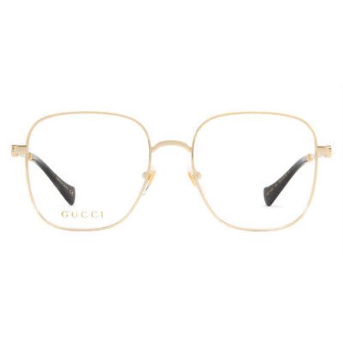 Gucci GG1144O Eyeglasses Women Gold Square 54mm