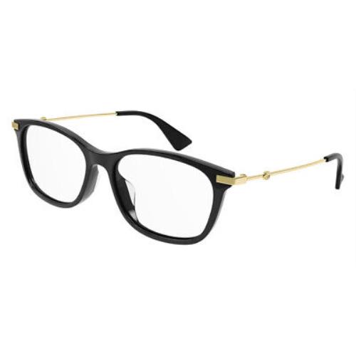 Gucci GG1061OA Eyeglasses Women Gold Rectangle 54mm