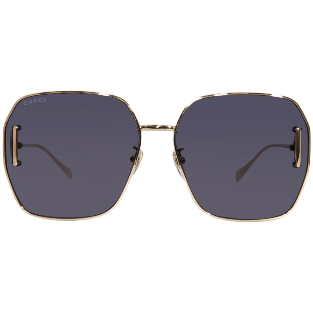 Gucci GG1207SA 002 Sunglasses Women`s Gold/grey Square Shape 64mm