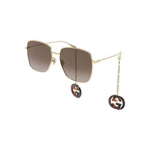 Gucci GG1031S Sunglasses Women Gold Square 59mm