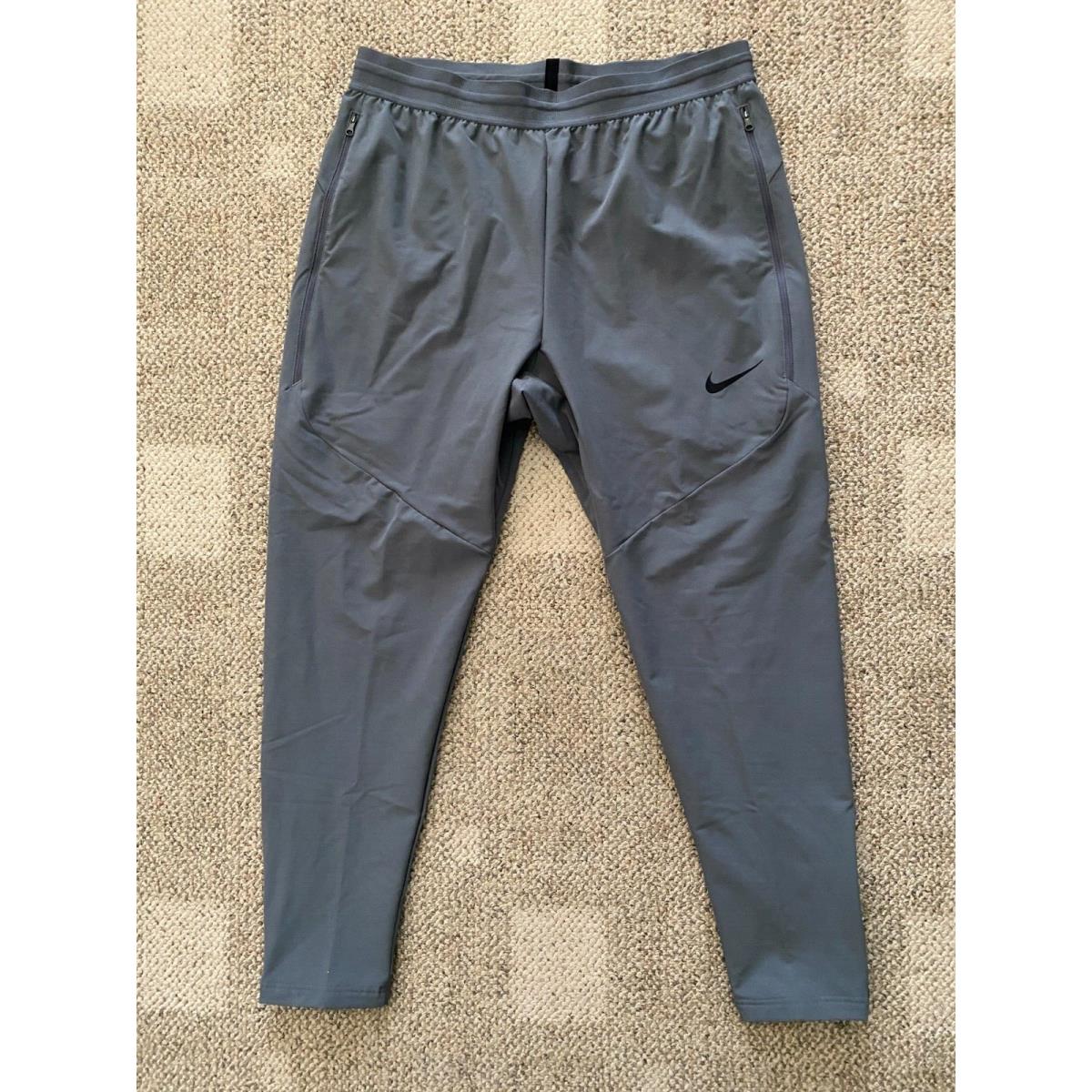Men`s Xxl 2XL Nike Pro Fleece Lined Training Athletic Pants Gray CU7351-068