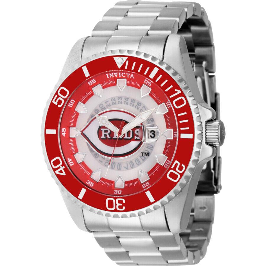 Invicta Mlb Cincinnati Reds Quartz Men`s Watch 43460