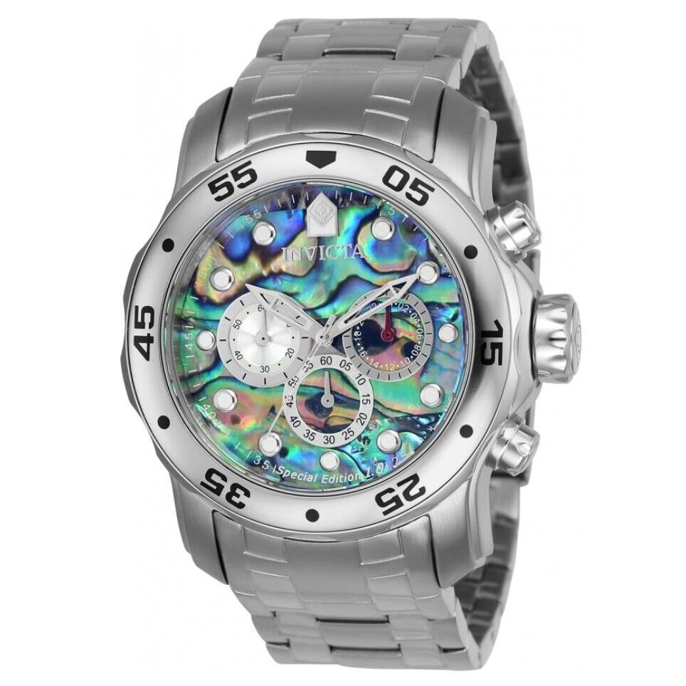 Invicta Pro Diver Special Edition Mens 48mm Abalone Dial Chronograph Watch 23191