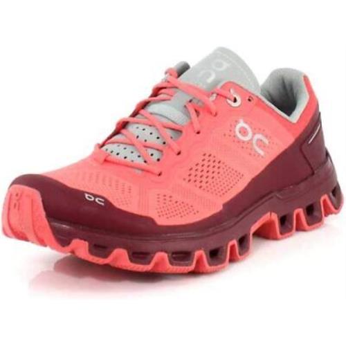On-running On Running Women`s Cloudventure Running Shoes Coral/mulberry 6 B M US