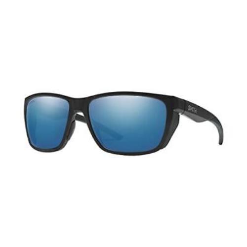 Smith Optics Longfin Wrap Sunglasses Black/chromapop Glass Polarized Blue Mirror