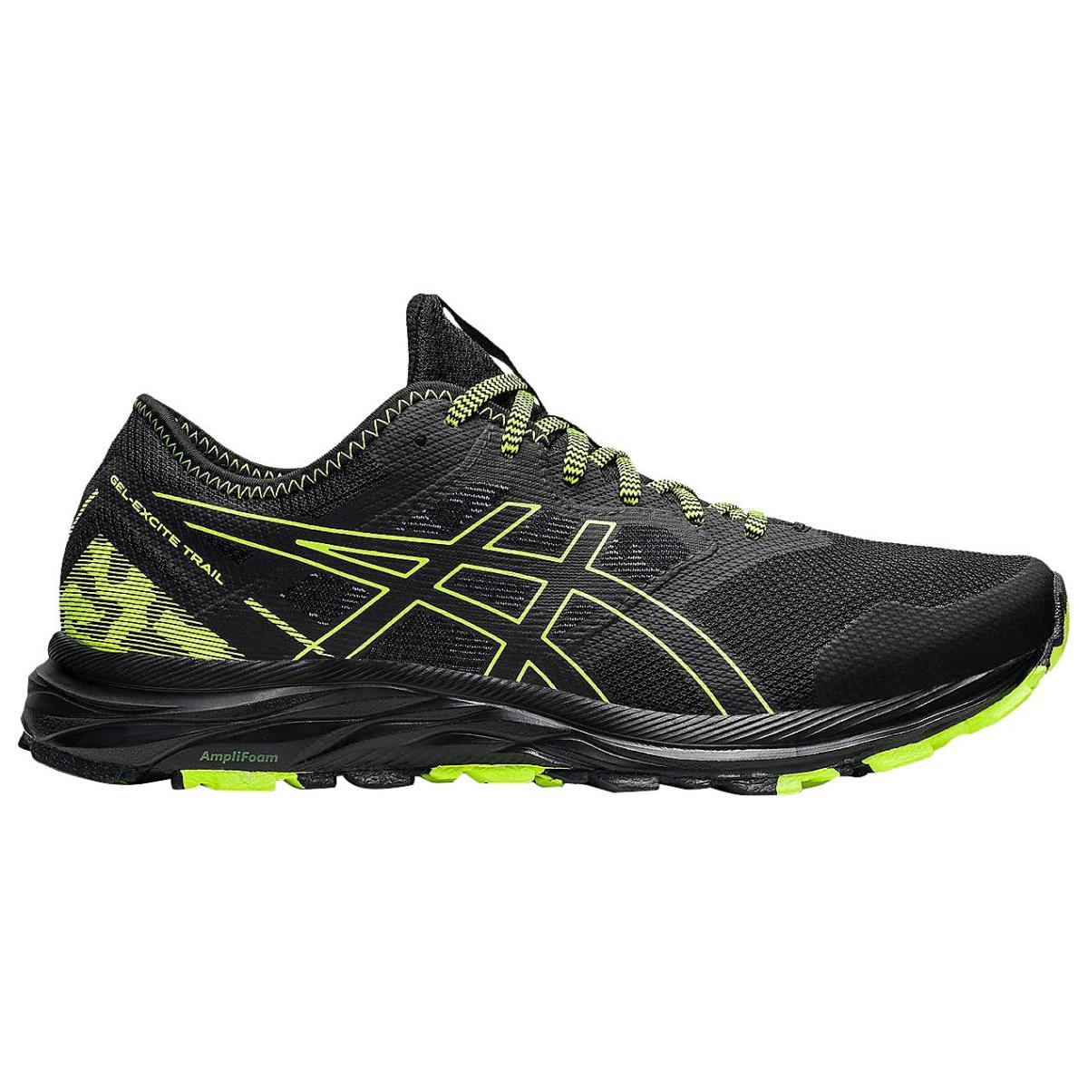 Asics Mens Gel Excite Trail Running Shoes Black/Hazard Green