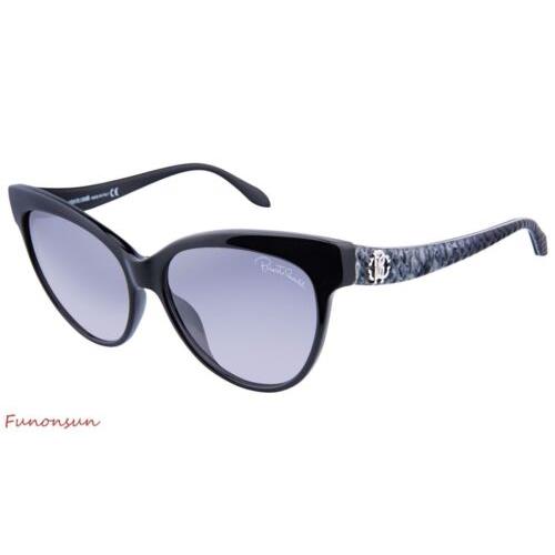 Roberto Cavalli Naos Women`s Sunglasses RC922 01B Black/grey Gradient Lens - Black Frame, Gray Lens