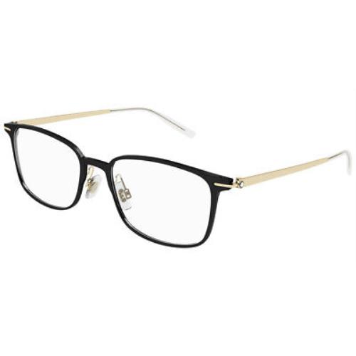 Montblanc MB0196OK Eyeglasses Men Square Gold 53mm
