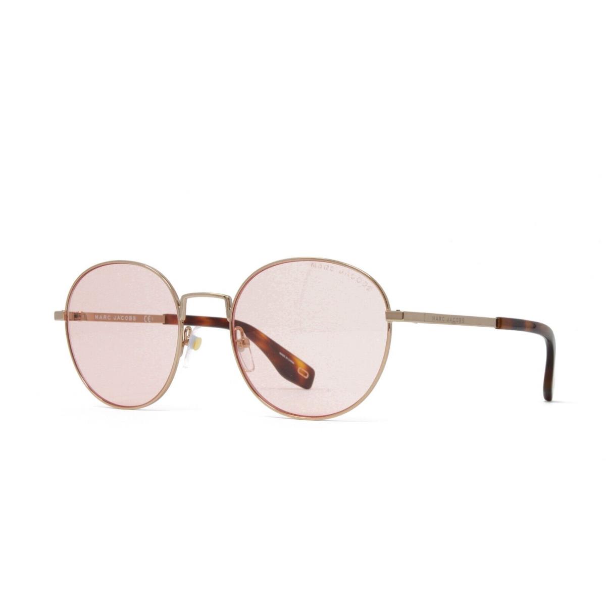 Marc Jacobs Round Men`s Sunglasses MJ272S Color 1N5 Coral Size 53mm - Frame: Gold, Lens: