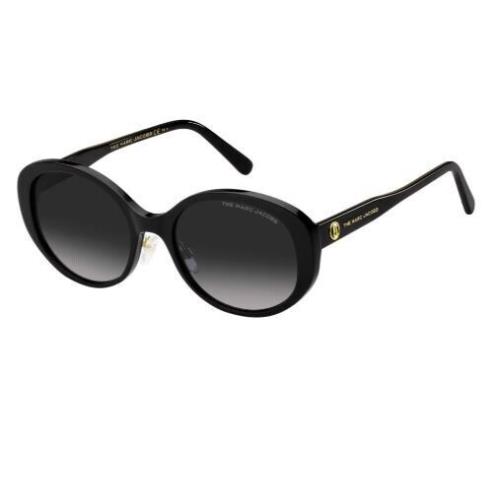 Marc Jacobs MARC-627/G/S 0807/90 Black/grey Gradient Oval Women`s Sunglasses