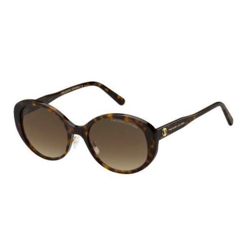 Marc Jacobs MARC-627/G/S 0086/HA Havana/brown Gradient Oval Women`s Sunglasses