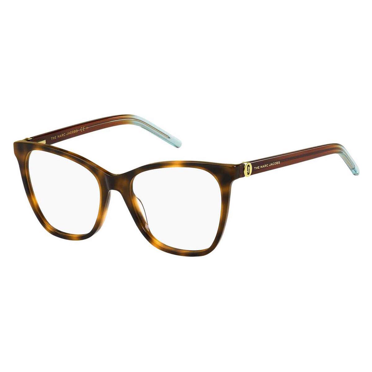 Marc Jacobs 600 Eyeglasses Women Havana Azure Cat Eye 52mm