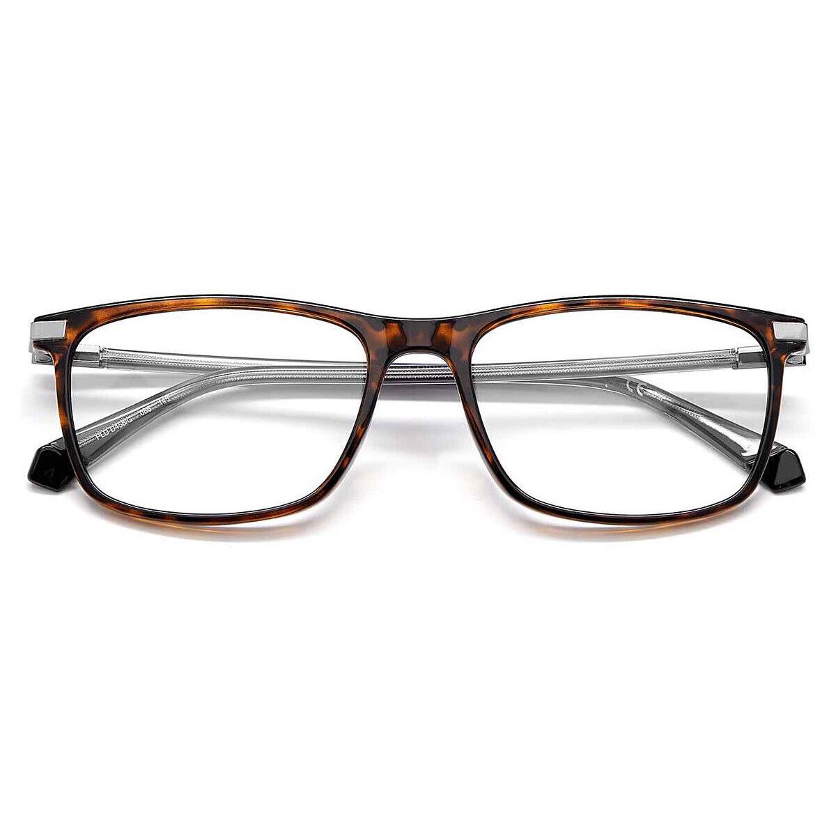 Polaroid Pld D458/G Eyeglasses Men Havana Rectangle 54mm