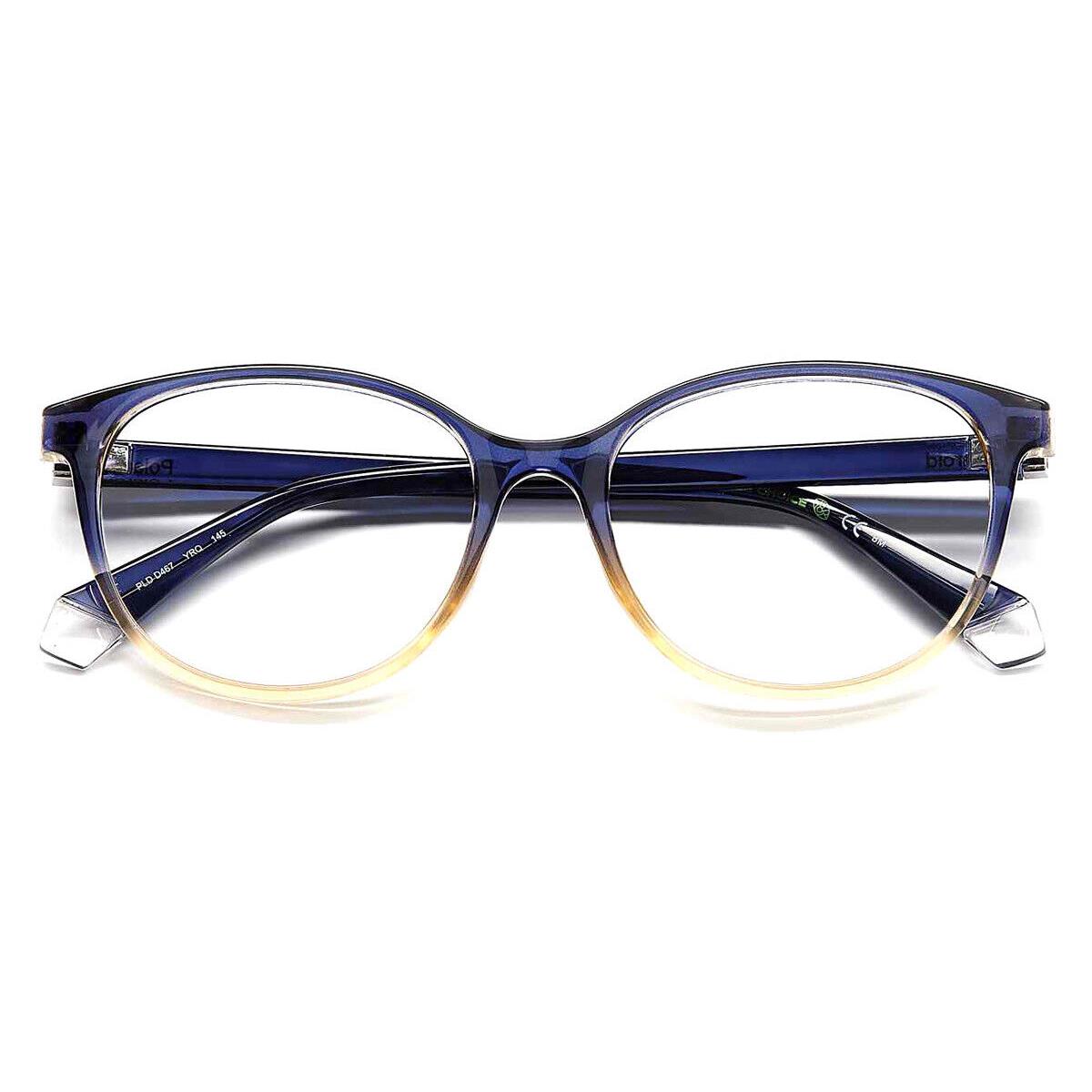 Polaroid Pld D467 Eyeglasses Women Blue Beige Oval 54mm