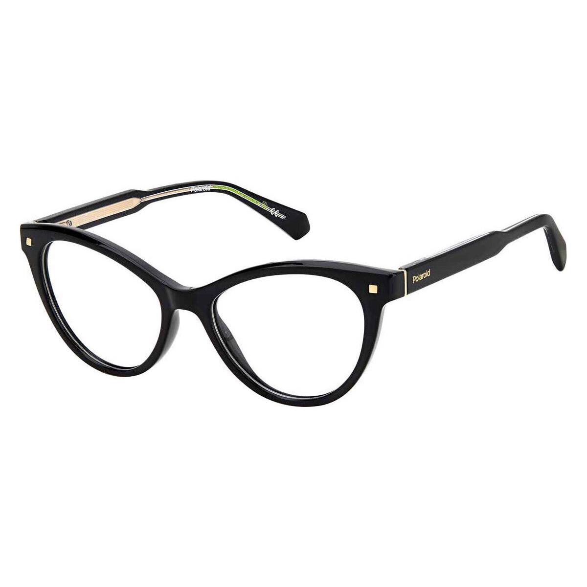 Polaroid D446 Eyeglasses Women Black Cat Eye 52mm