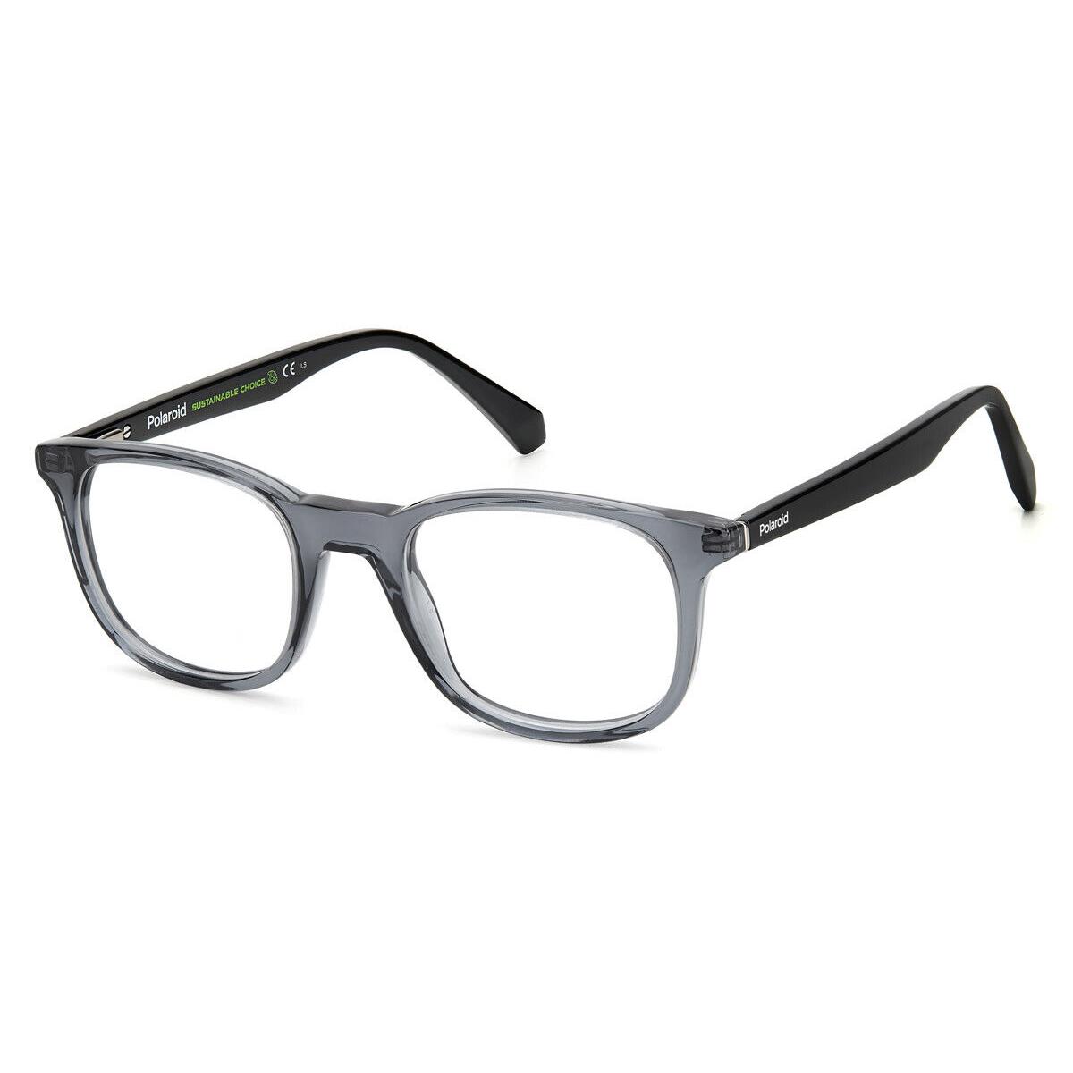 Polaroid D 424 Eyeglasses Men Gray Square 50mm