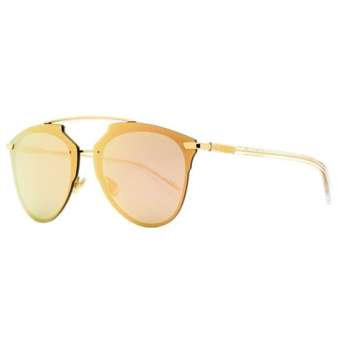 Christian Dior Reflected P S5ZRG Gold Crystal Frame Mirrored Lens 63mm - Gold Crystal Frame, Gray Rose Mirror Lens